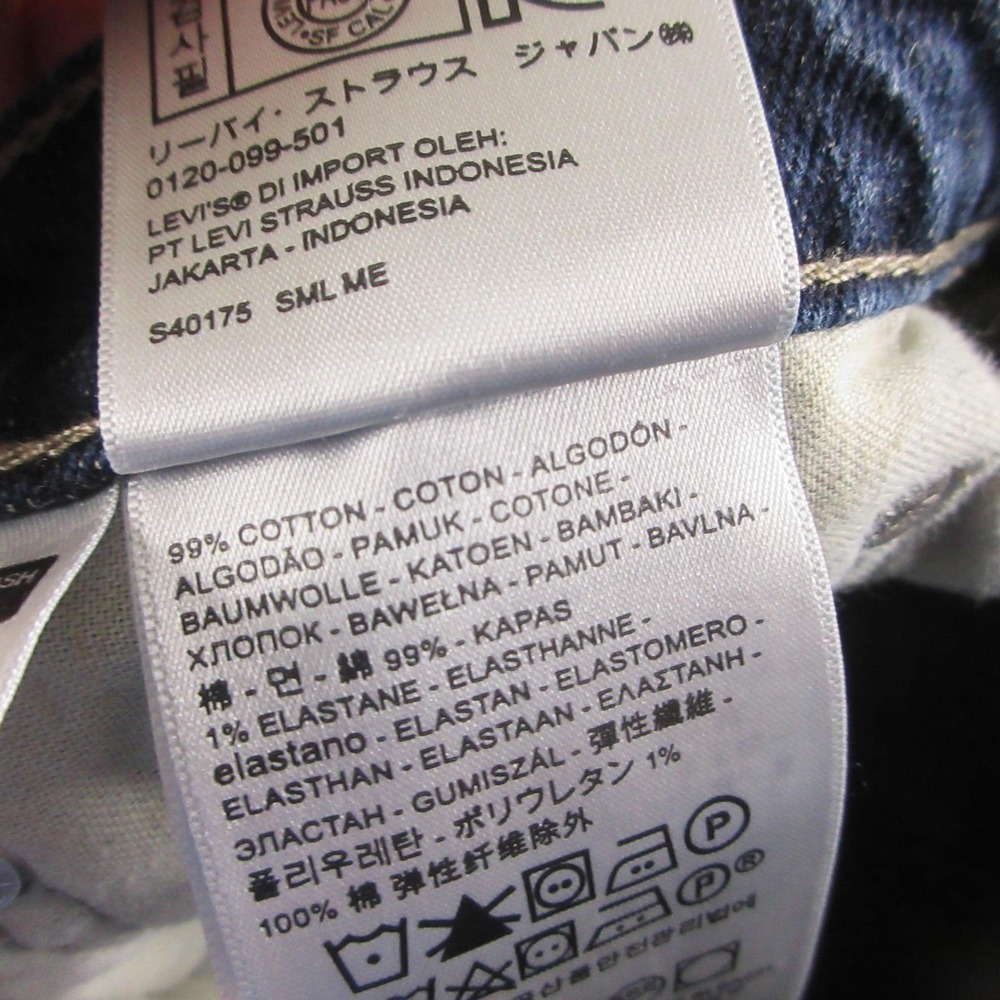 Levis 511 Jeans Mens 32x32 Blue Slim Straight Dark Wash Stretch Denim Workwear - Picture 5 of 12